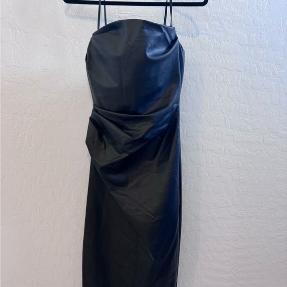 House of CB "Luanne" black vegan leather dress - Picture 7 of 8